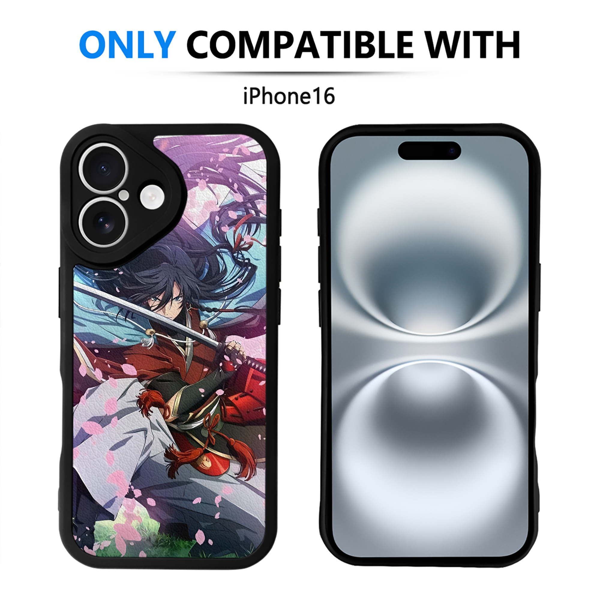 （画像用） 刀剣乱舞 Touken Ranbu 【iPhone 16シリーズ対応】シリコンスマホケース（レザー調） 材質：シリコン